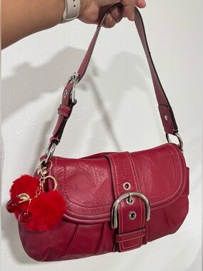 Coach Red SoHo Leather Shoulder Bag
